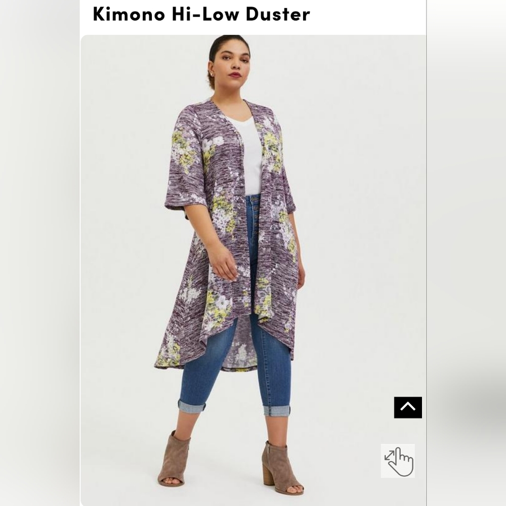 Torrid Hi-low Hacci Kimono Duster Size 00